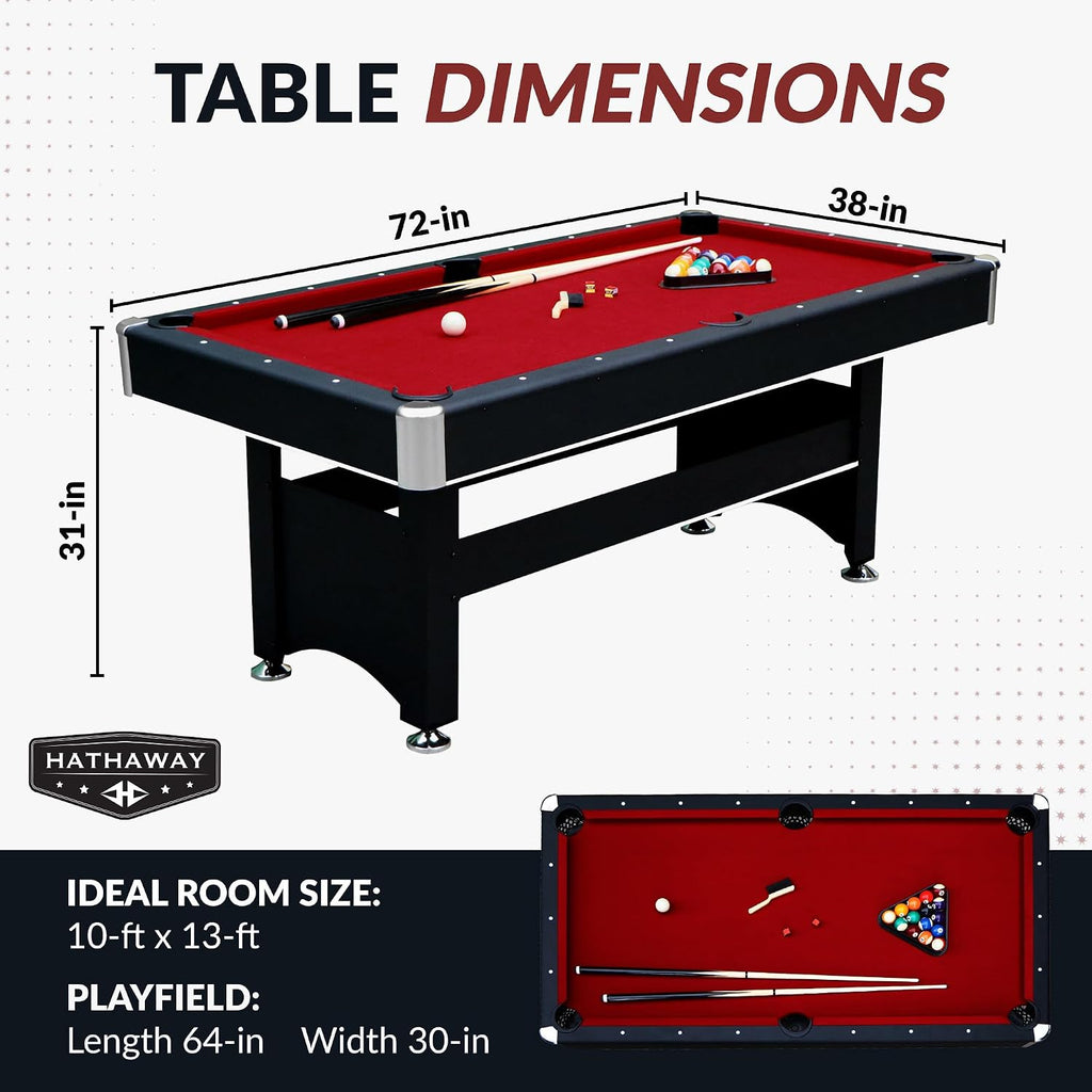 hathaway spartan pool table & ping pong top, side view