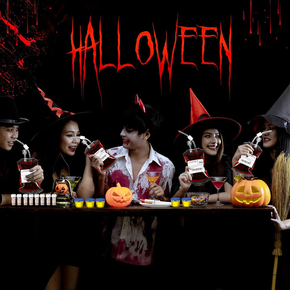 84 Pcs Halloween Blood Bags Party Supplies Decoration