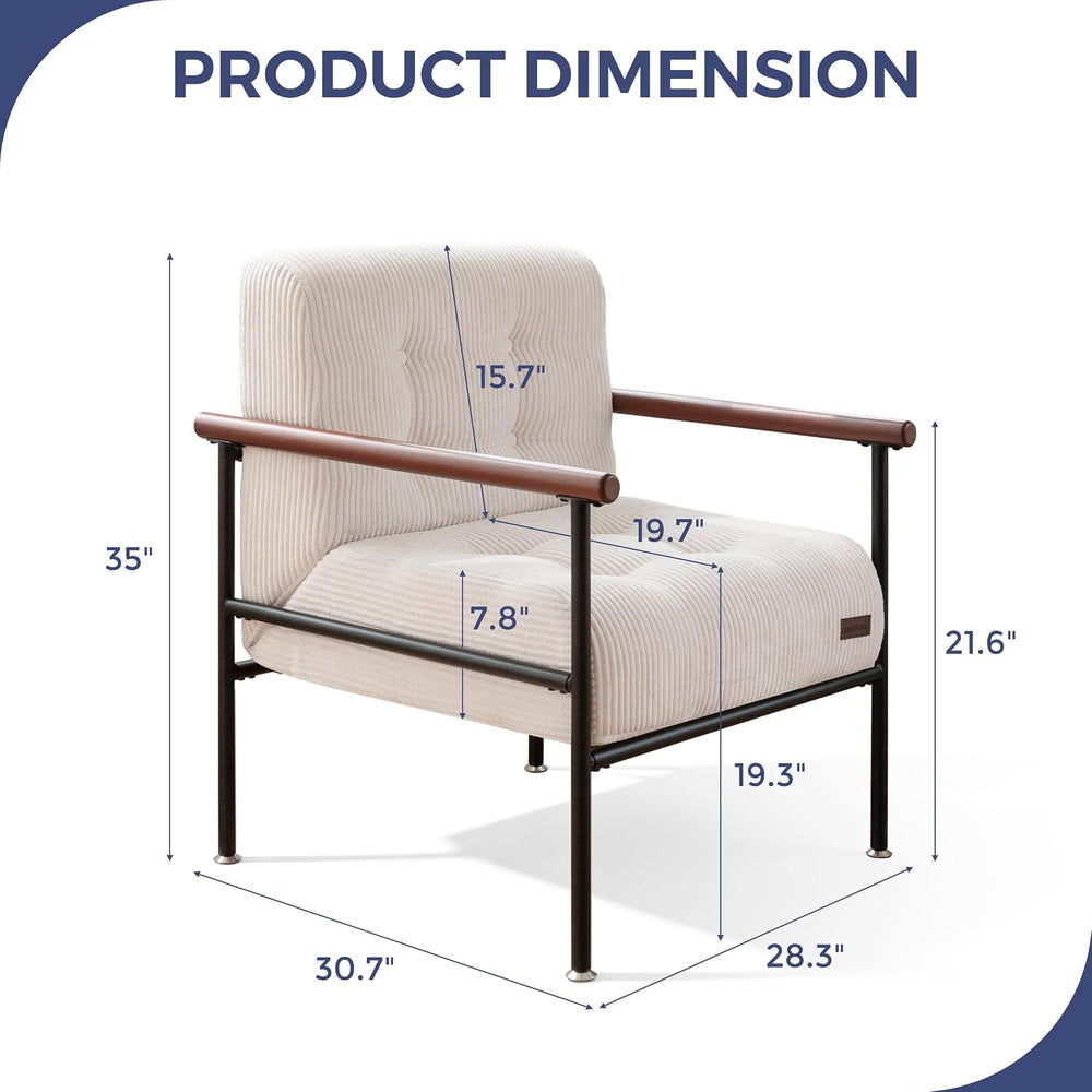 MAXYOYO Accent Chair, Modern Living Room Chair with Metal Frame
