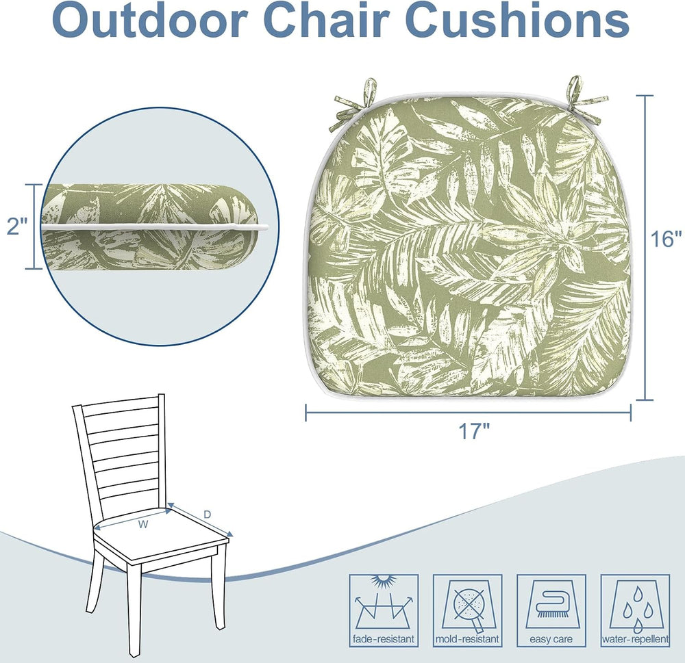 LVTXIII Outdoor Chair Cushions for Patio Furniture Set of 4, Water Repellent ...
