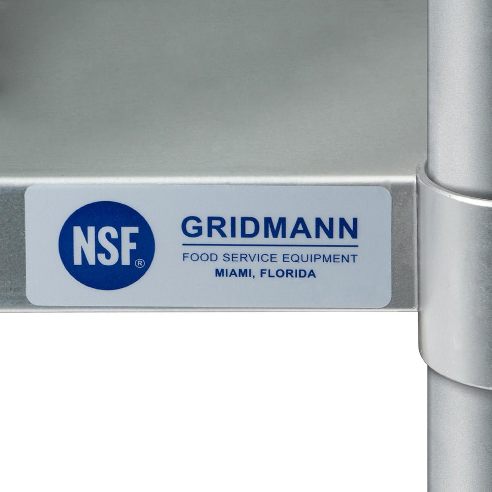 GRIDMANN NSF Stainless Steel Work & Prep Table 48 x 30 Inches with Caster...