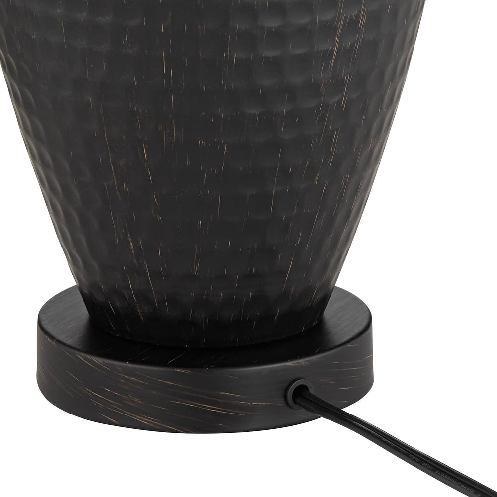 Auburn 25" High Table Lamp Hammered Bronze Brown Vase Modern Vase-Shaped