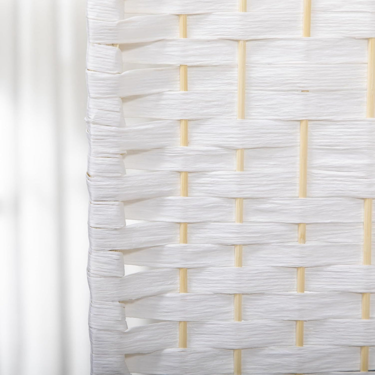 HOMCOM 3 Panel Room Divider, Folding Privacy Screen, 5.6', White