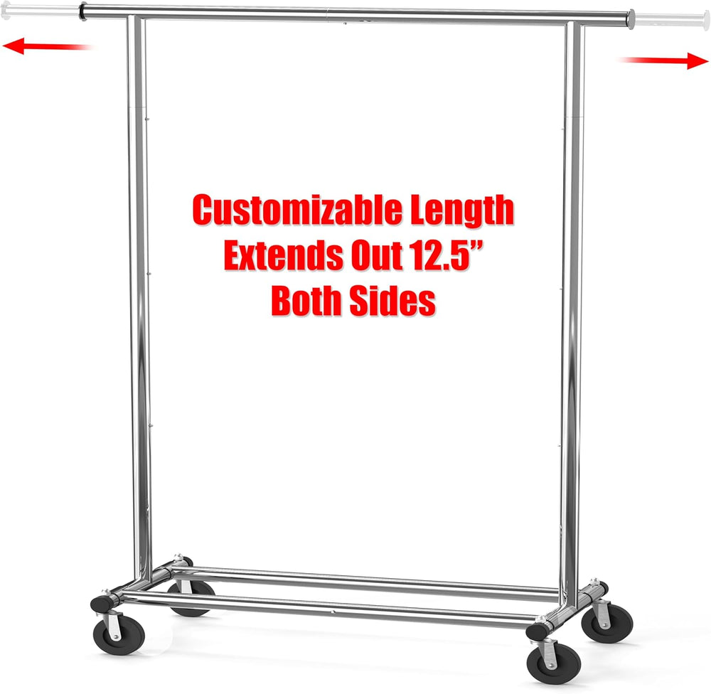 Simple Houseware Heavy Duty Clothing Garment Rack, Chrome