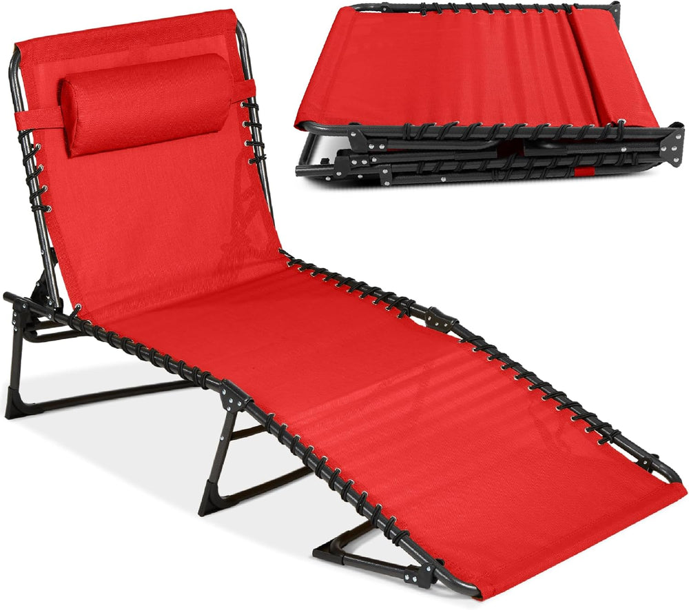 Best Choice Products Folding Patio Chaise Lounge Chair Recliner