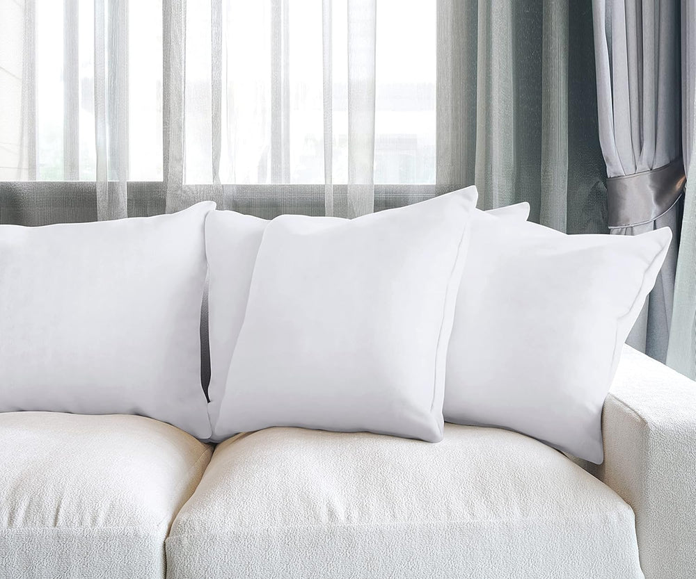 Utopia Bedding Throw Pillows (Set of 4, White) – 20 x 20 Inches Down Alternat...