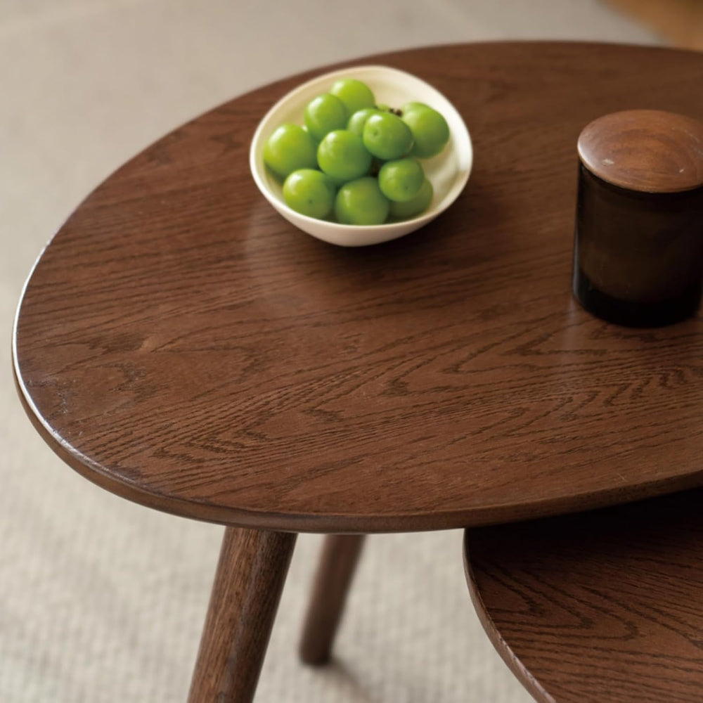 Small Oval Coffee Table, 25.6'' Small Mid Century Modern End Table fo...