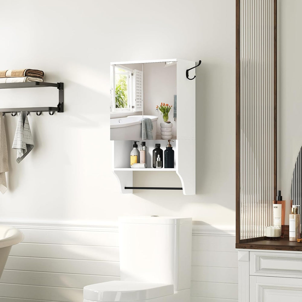 MAHANCRIS Bathroom Wall Cabinet with Mirror, Medicine Cabinet with 2 Door and...