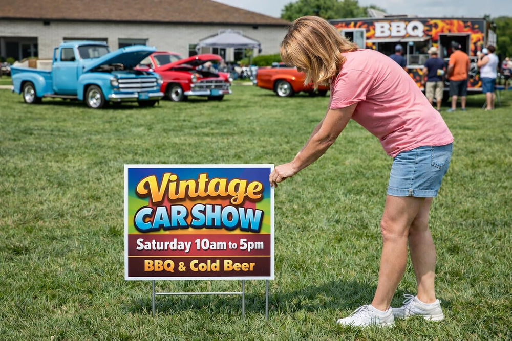 24x18 Custom Yard Signs 5 Pack, Single or Double Sided, Optional Stakes