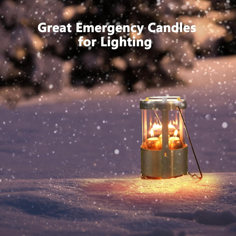 Emergency Candles for Lanterns Long Burning 15 Hour White 20 Pack