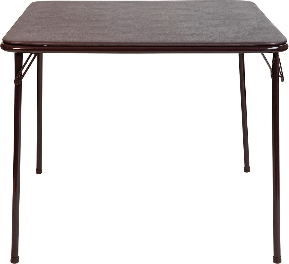 Flash Furniture Madelyn 33.5" Folding Card Table, Brown
