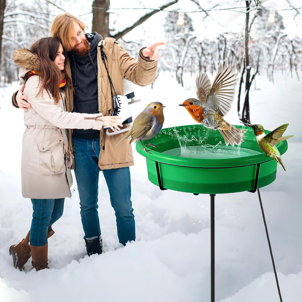 HRAYLTOP Standing Heated Bird Bath for Outdoors for Winter, 75W Heated Bird B...
