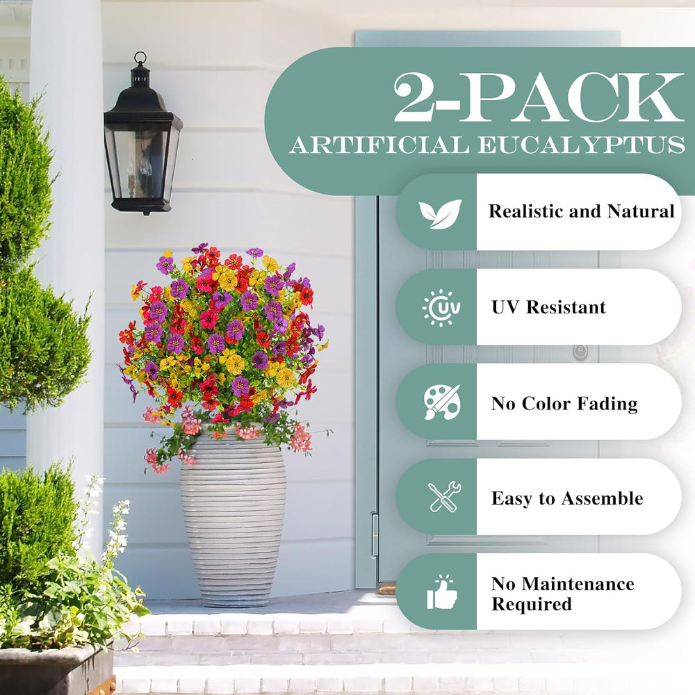FAJUNZH Artificial Topiary Bushes for Outdoors with Spike, Boxwood Ball Fake ...