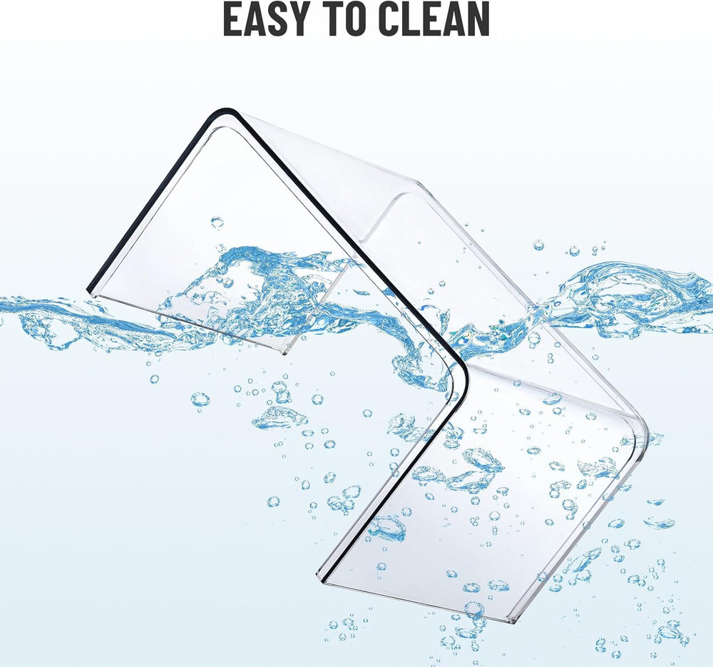 Bobomoment Clear Cabinet Organizer, Stackable Shelf Organizer Set of 2