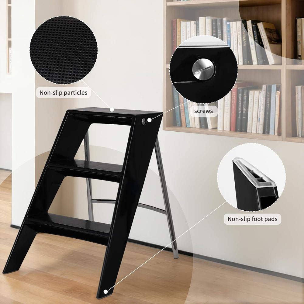 HOTEAGLE Modern Folding Chair - Multifunctional Design Doubles as Step Stool ...