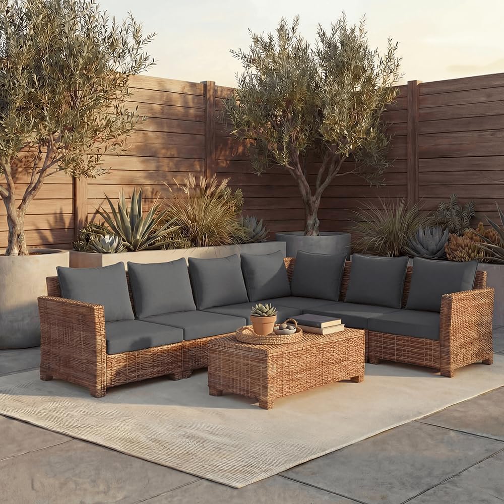 PatioGlow Outdoor Seat Cushion Set, 24" x 24" x 3.5", Set of 2...