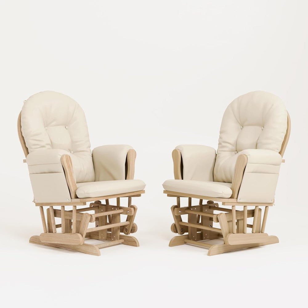 Storkcraft Premium Hoop Glider & Ottoman, Natural/Beige