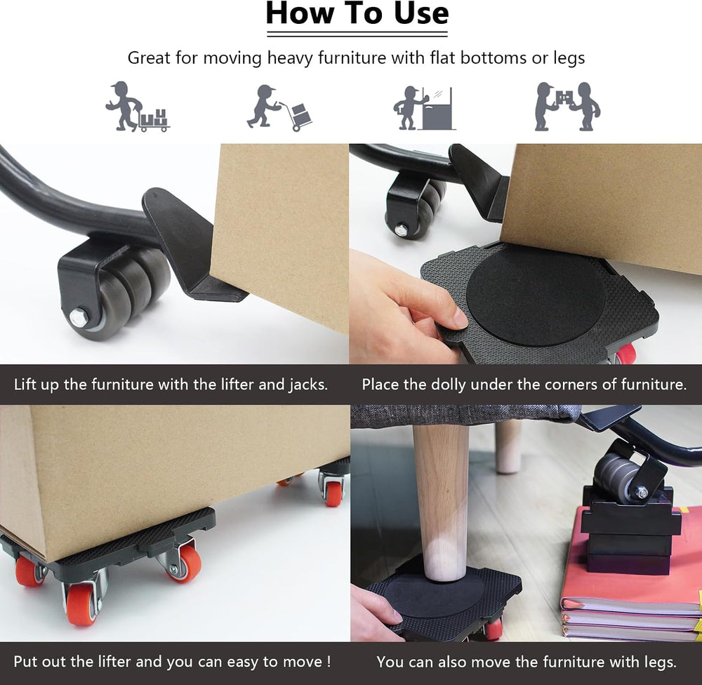 ONEON Furniture Mover with Wheels & Aux. Lifter-Connect Dolly