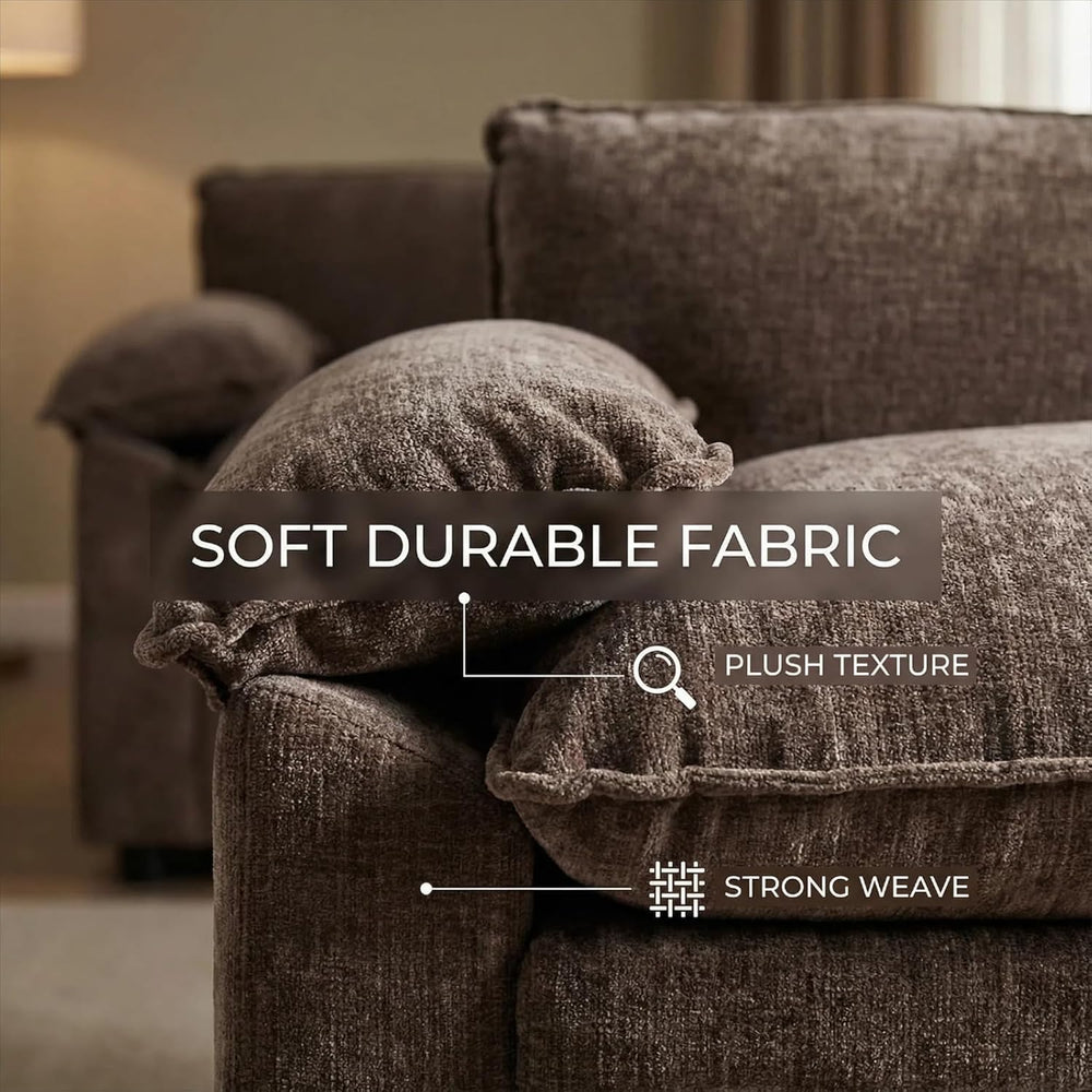 Furnimart Oversized Chair with Storage Ottoman, 44" Wide Cloud Chair and...