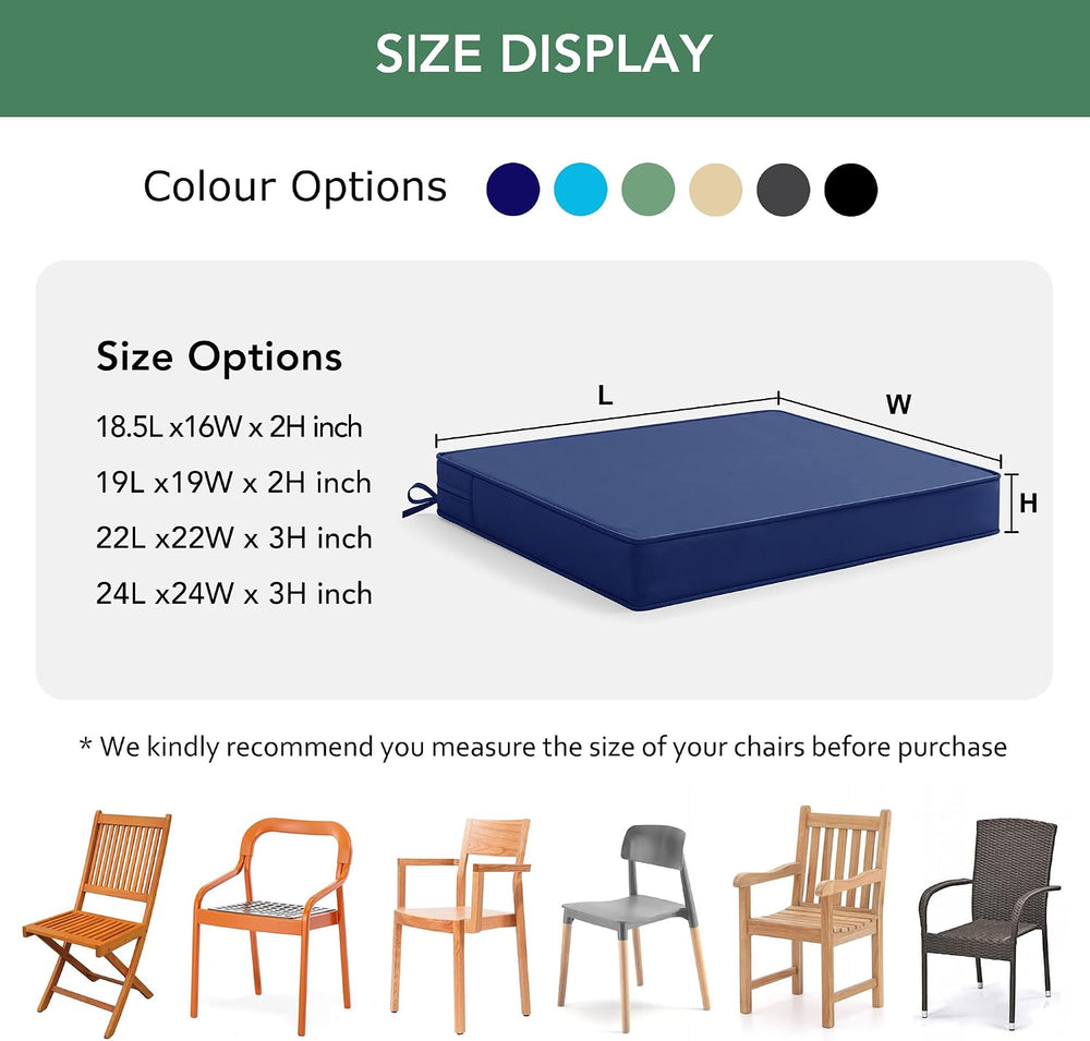 Summsun Outdoor Chair Cushions Set of 6: Waterproof & Fade Resistant Seat...