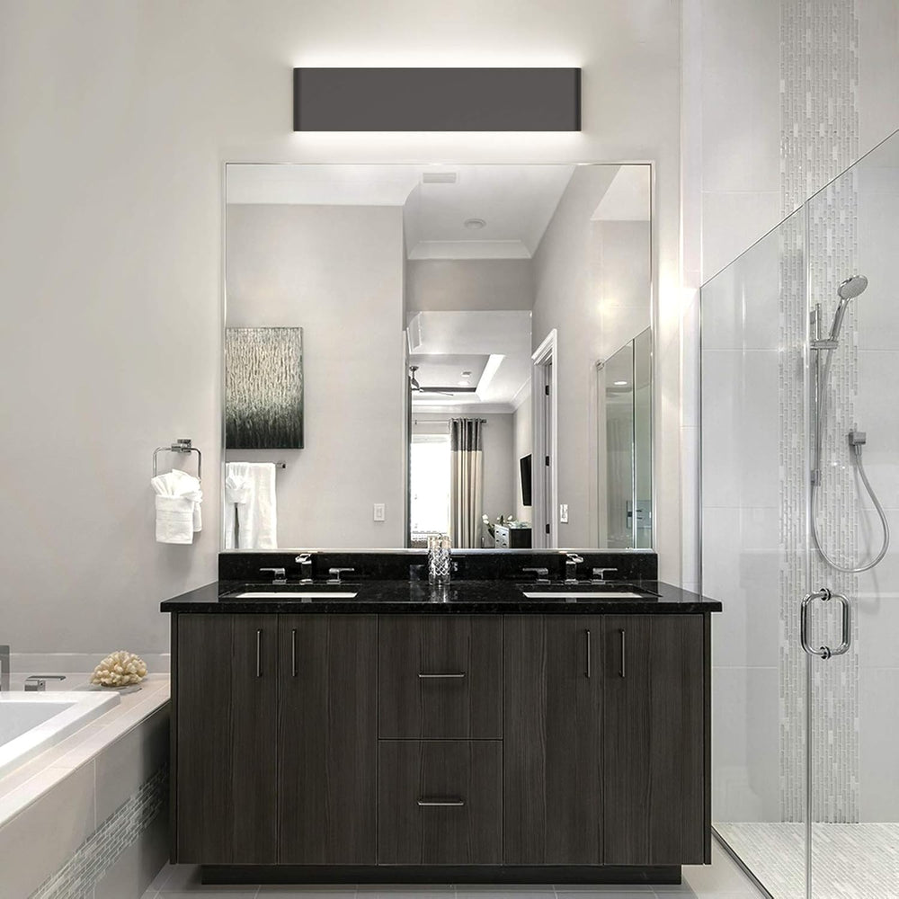Aipsun 24" Modern Vanity Light Black Bathroom Light Fixture Over Mirror