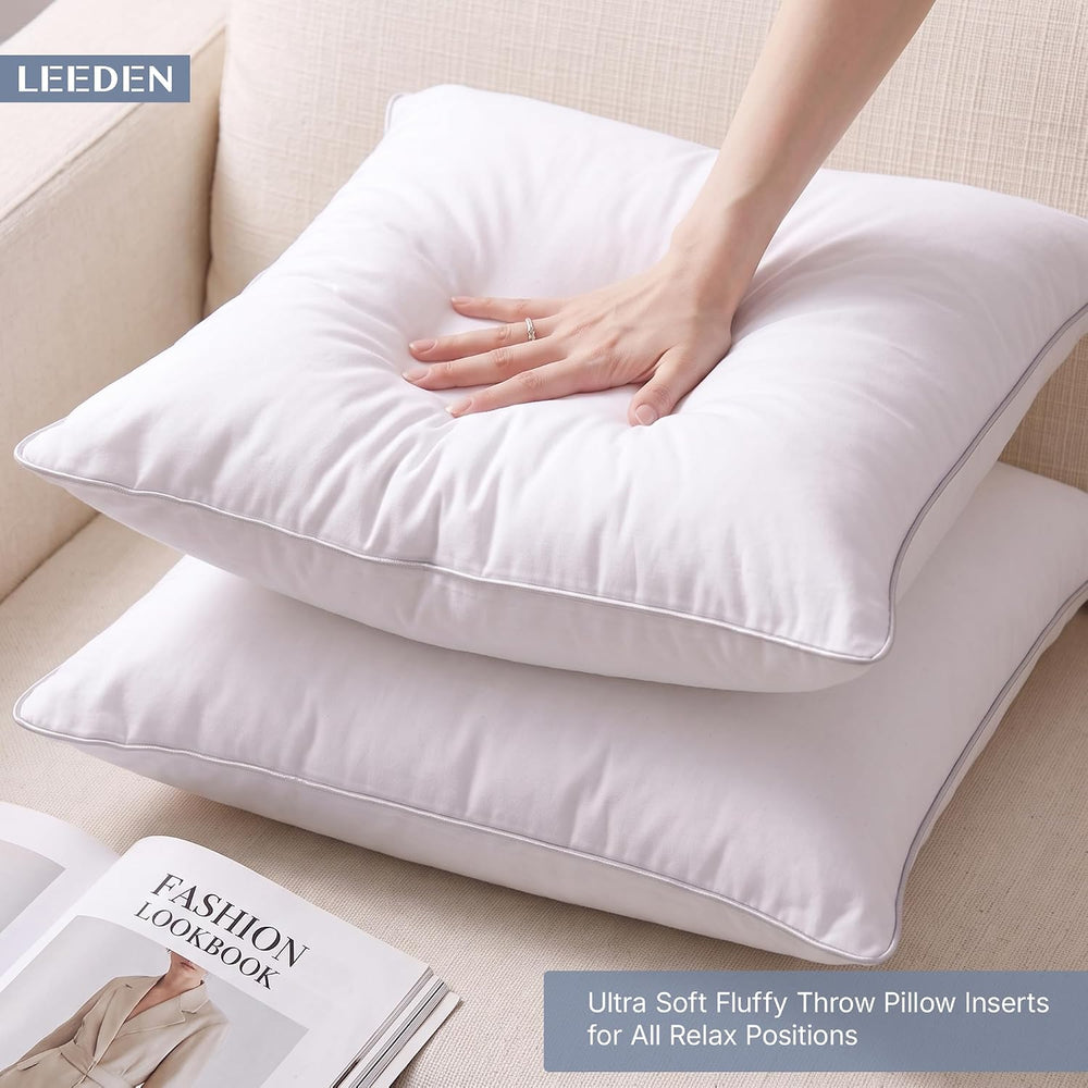 Leeden 26x26 Pillow Inserts Set of 2-26 Inch Oversized Pillow Insert, Soft Fl...