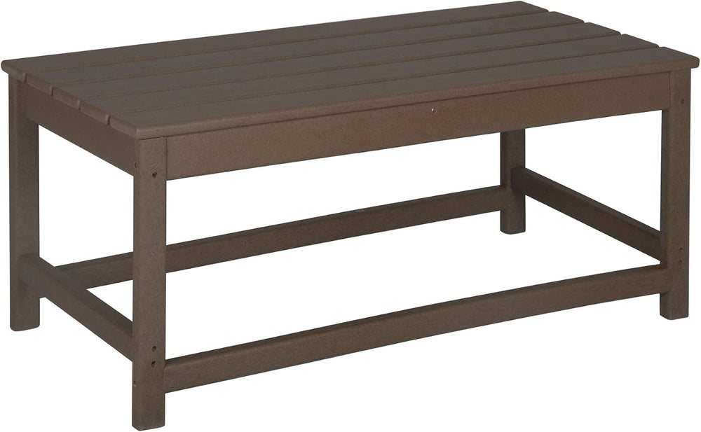 WestinTrends Malibu Outdoor Poly Coffee Table, 35.25" x 17.5", Dark...