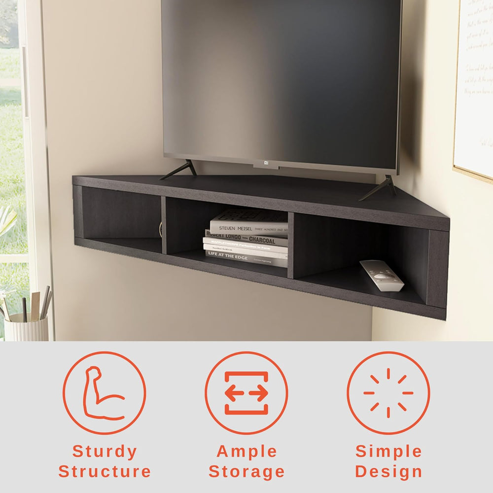 24/7 Shop at Home French 46.5 inch Modern Floating TV Stand with Storage, Flo...
