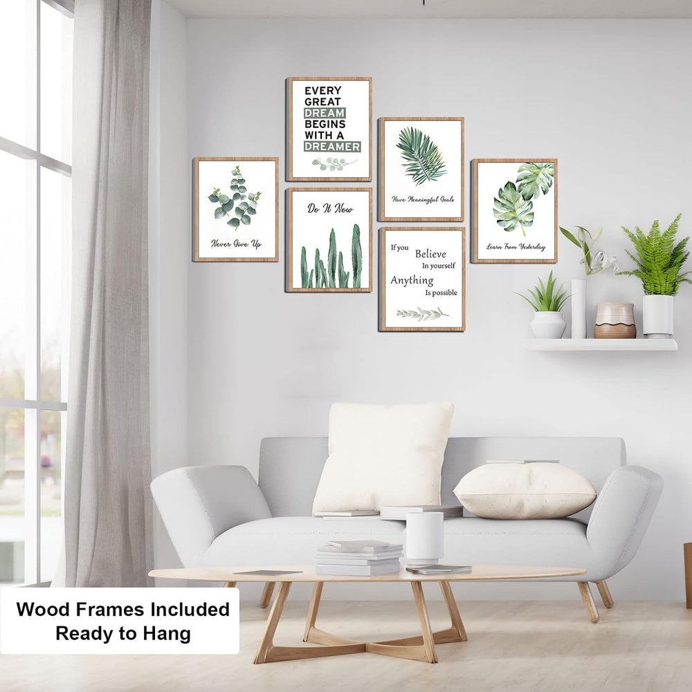 FRAMED Inspirational Wall Decor, Positive Affirmations & Motivational Art...