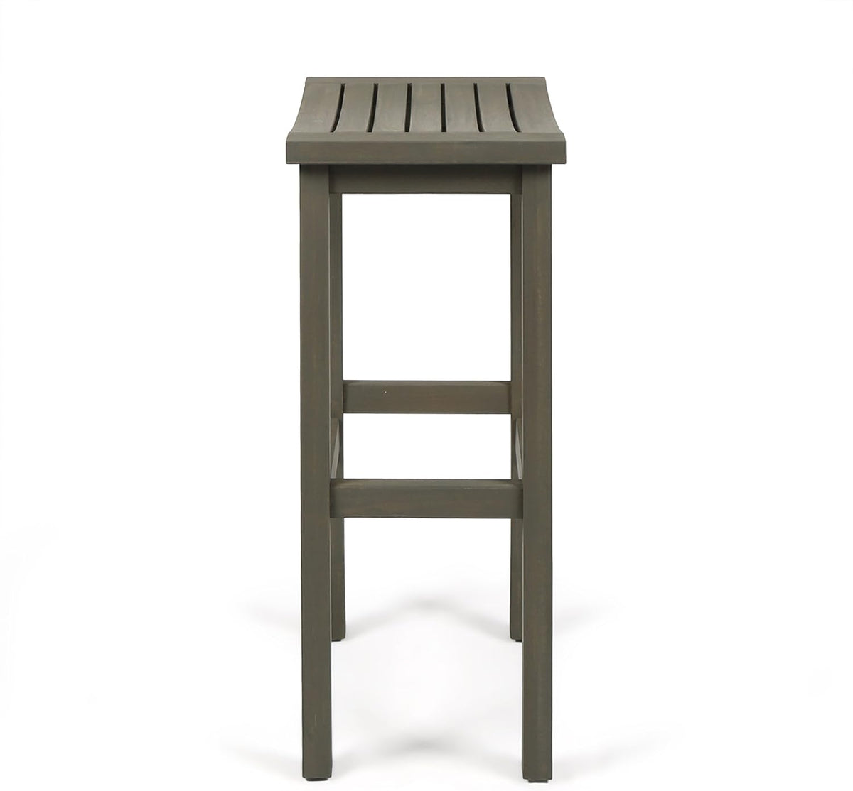 Christopher Knight Home Caribbean Outdoor 30" Acacia Wood Barstools, 4-Pcs Set, Grey Finish