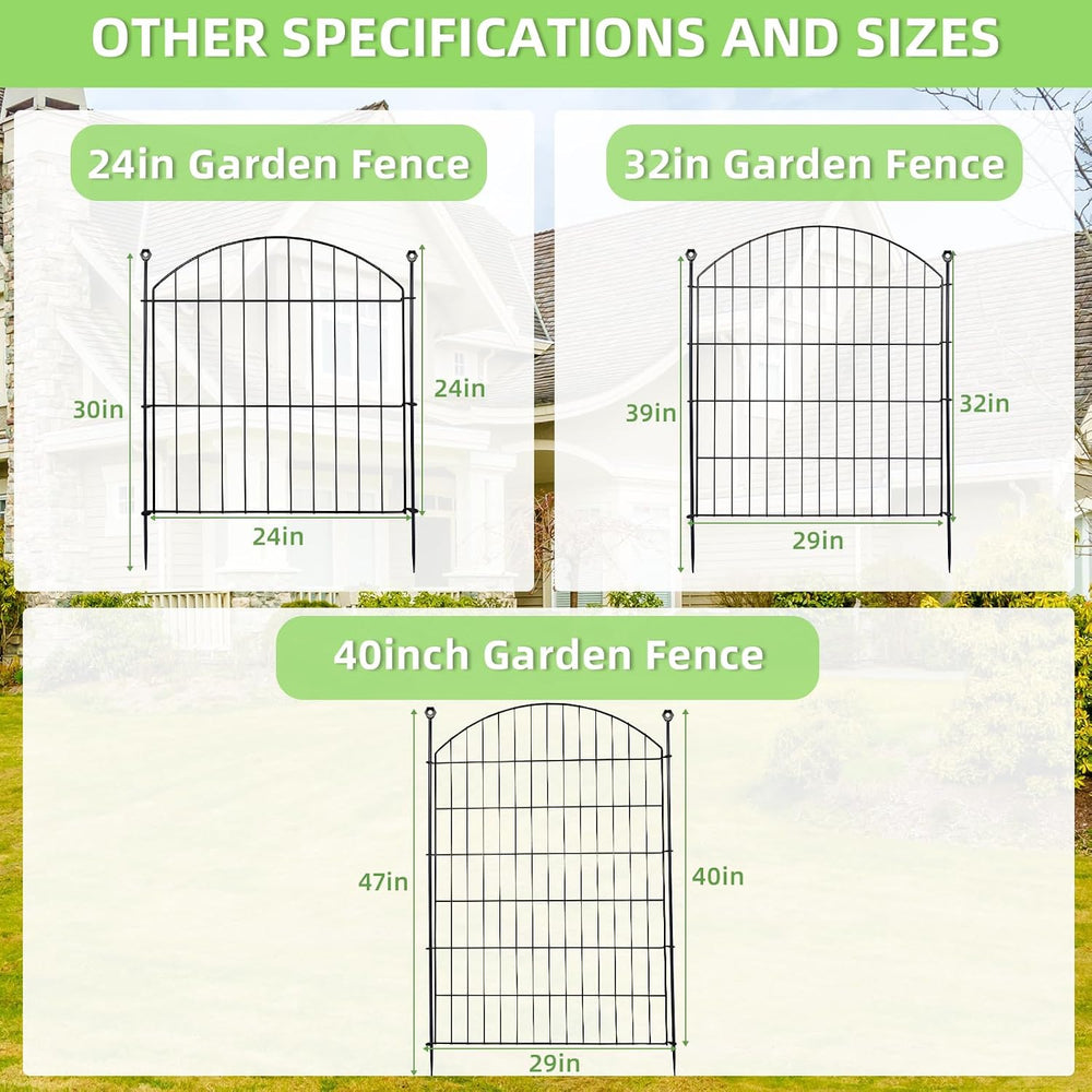Decorative Garden Fence, 40in (H) x 24ft(L) No Dig Fence