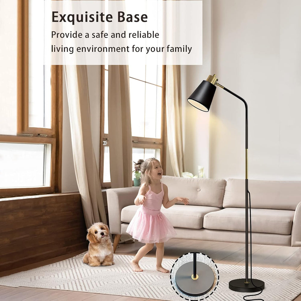 LALISU Floor Lamp Industrial Floor Lamps Reading Farmhouse Standing Lamp