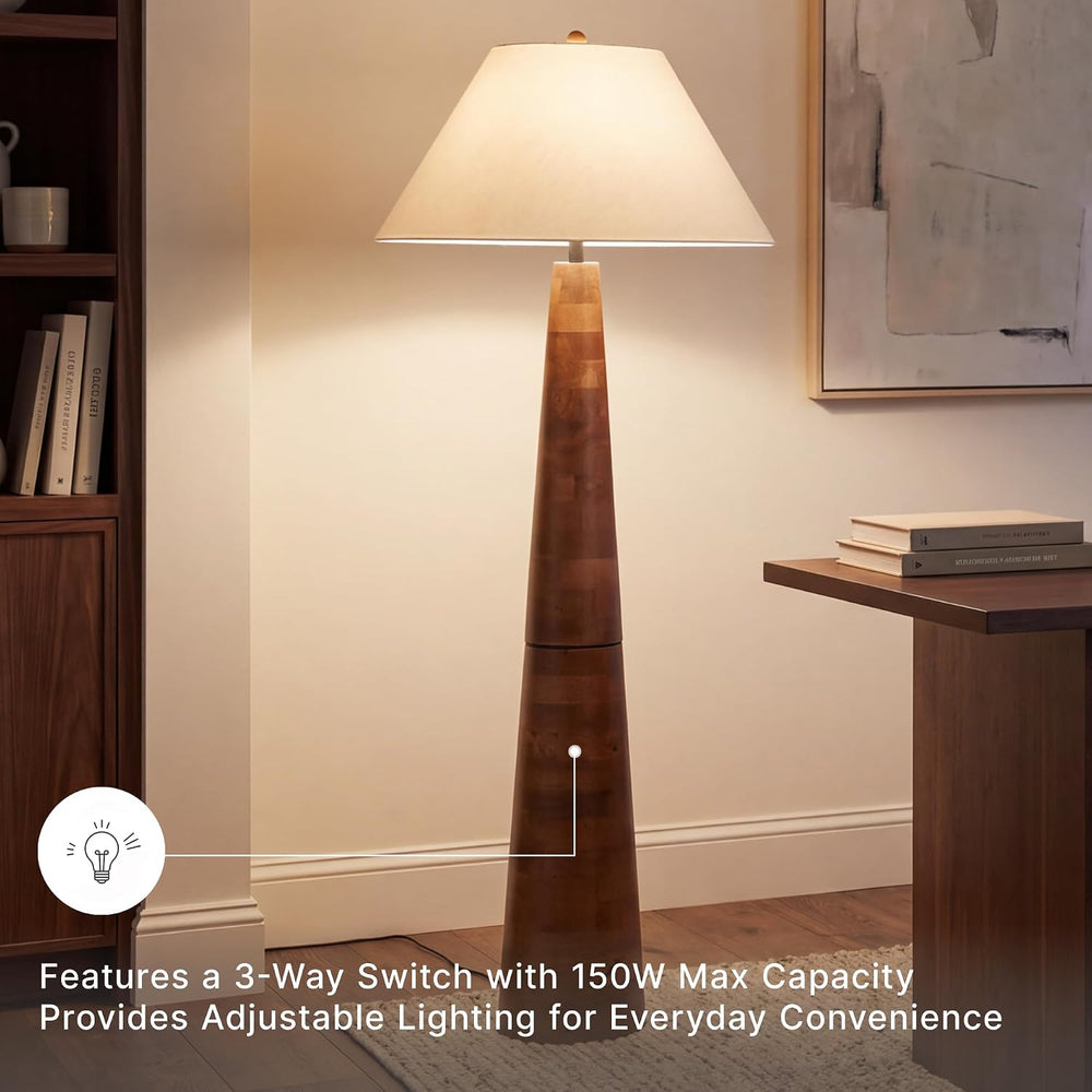 Signature Design by Ashley 1-Piece Contemporary Wood Floor Lamp