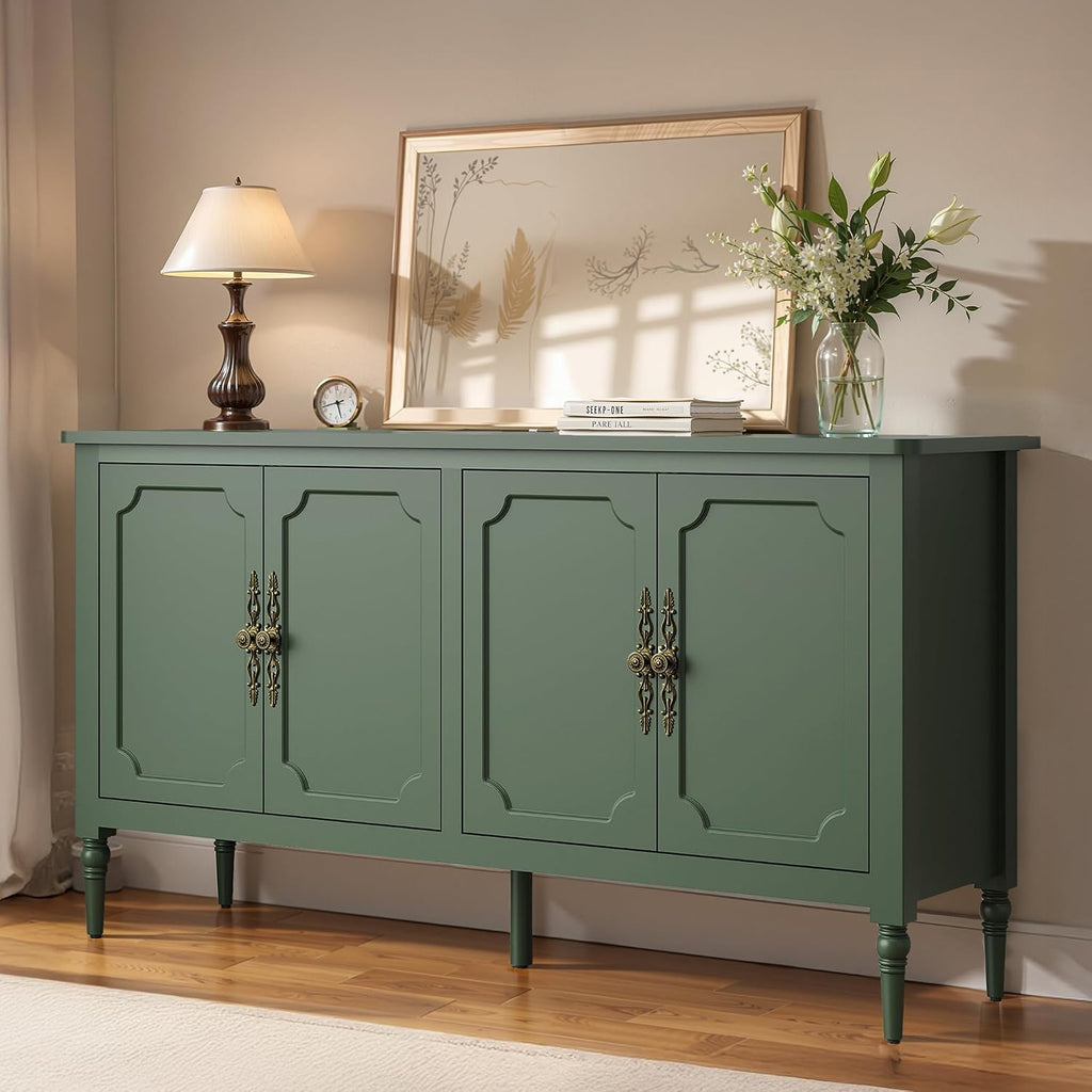 FansaFurn 58" Sideboard Buffet Cabinet for Kitchen & Coffee Bar, Green2