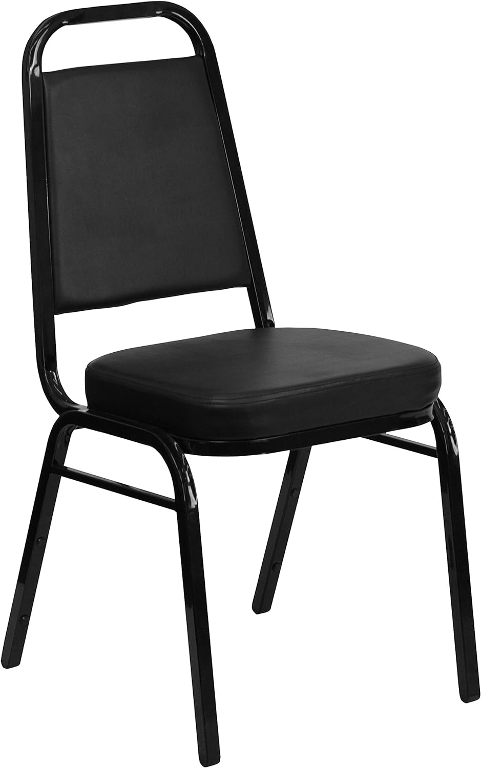 Flash Furniture Hercules Trapezoidal Back Stackable Banquet Chair, Black