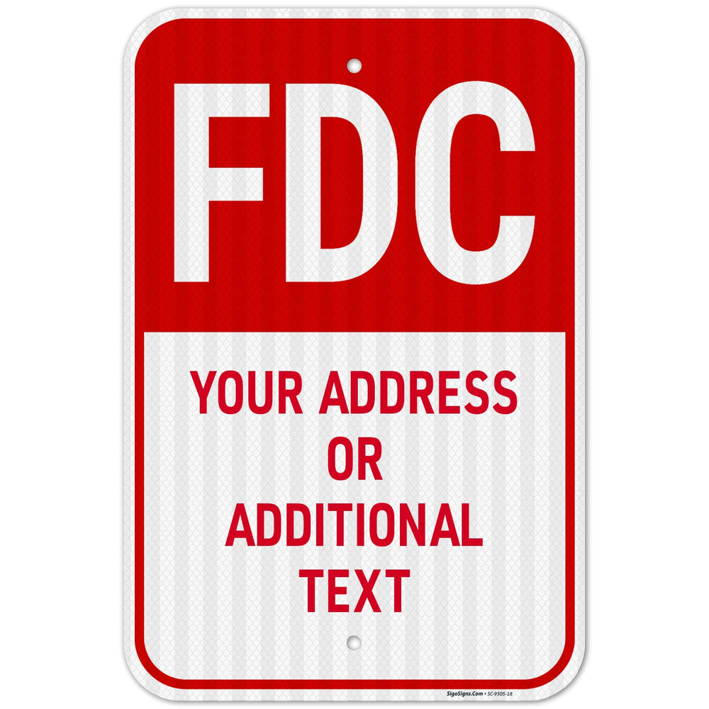 Custom Fire Department Connection Sign, Property & Business, Christmas Gift