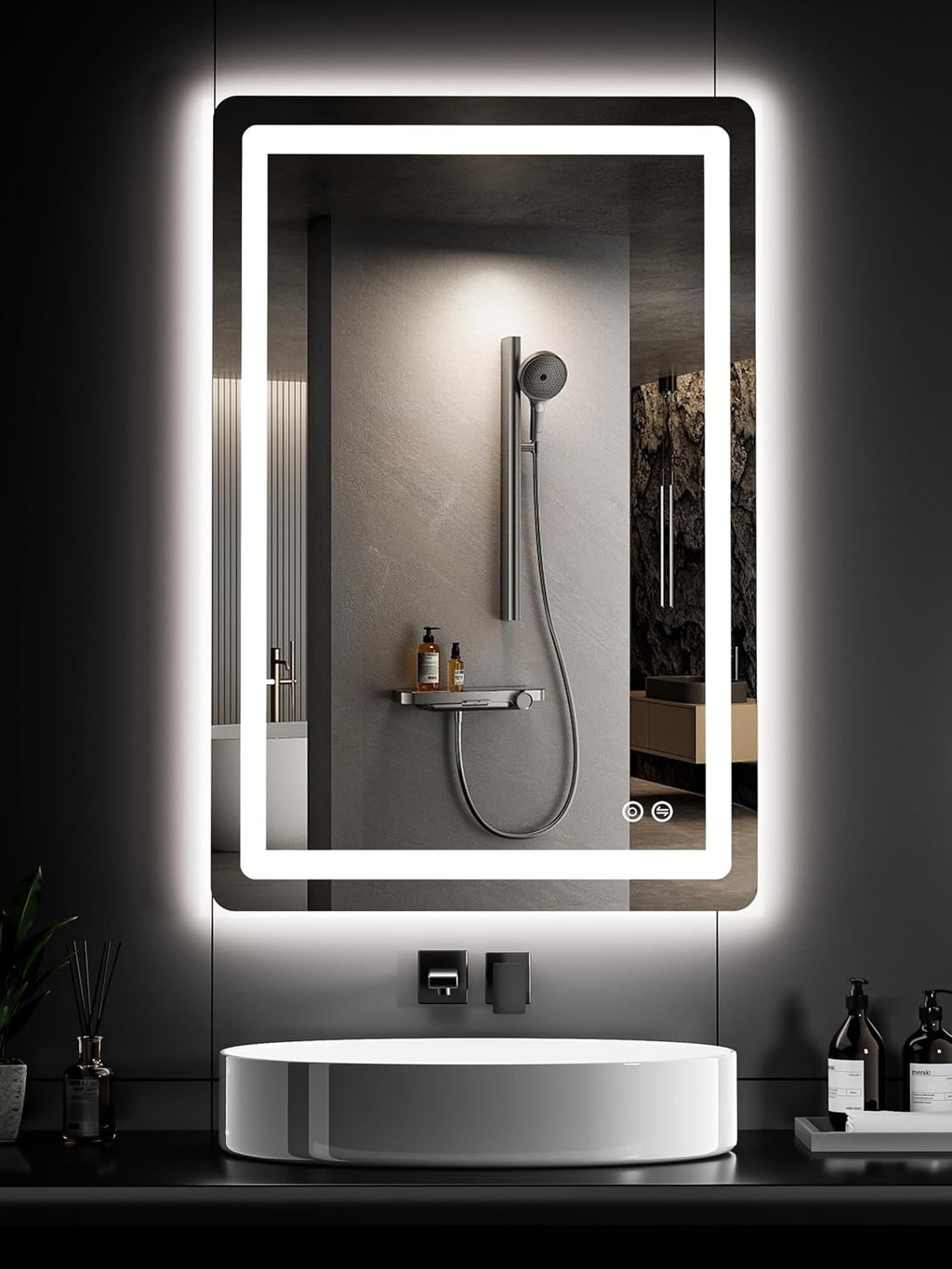 36"x24" LED Bathroom Mirror with Lights, Vanity Mirror with Lights