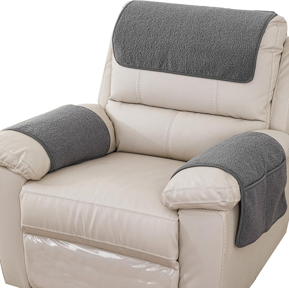 Armrest Covers for Recliners Couch Arm Covers with Pockets for Sofa
