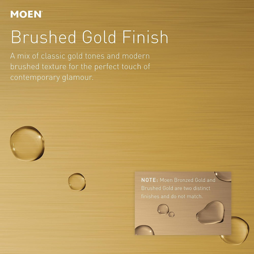 Moen Weymouth Brushed Gold Bathroom Hand -Towel Ring, YB8486BG