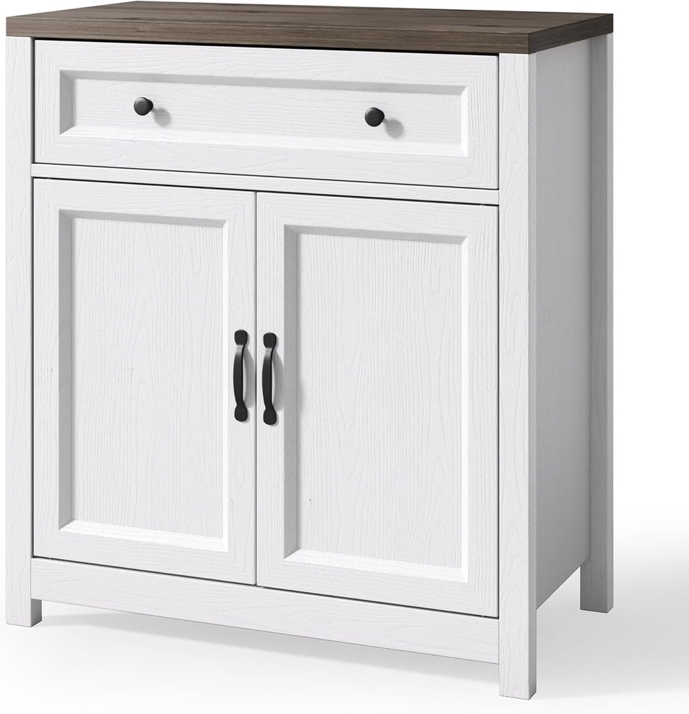 Gizoon Storage Cabinet with Adjustable Shelf, 2-Door Farmhouse Buffet