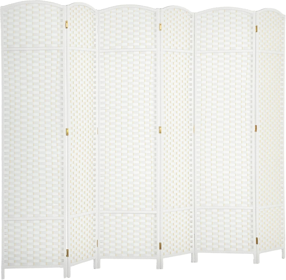 HOMCOM Room Divider Folding Privacy Screen 5.6' Tall Home Office White