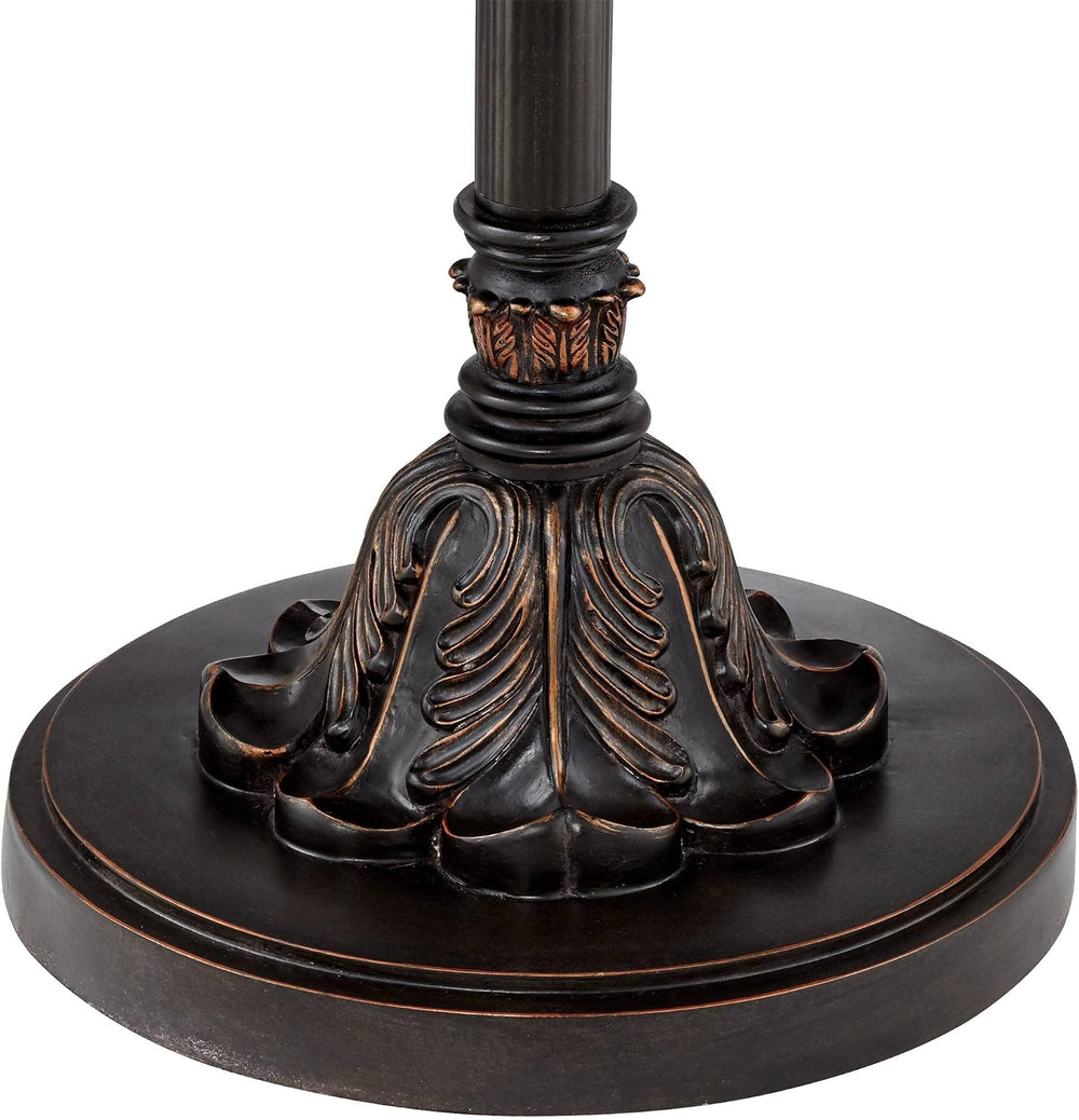 Ludo 72" Tall Bronze Crackle Tree Torchiere Floor Lamp Living Room