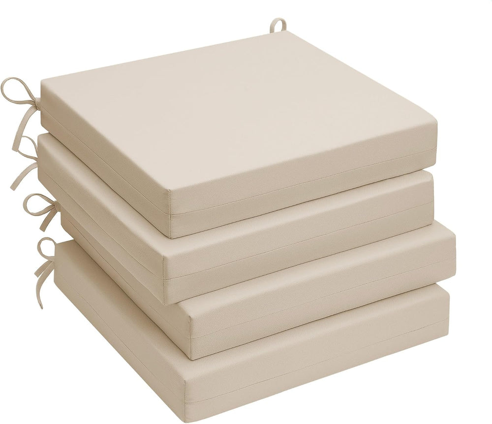 UNIKOME Outdoor Chair Cushions Pack of 4, Water Resistant Patio Cushions with...