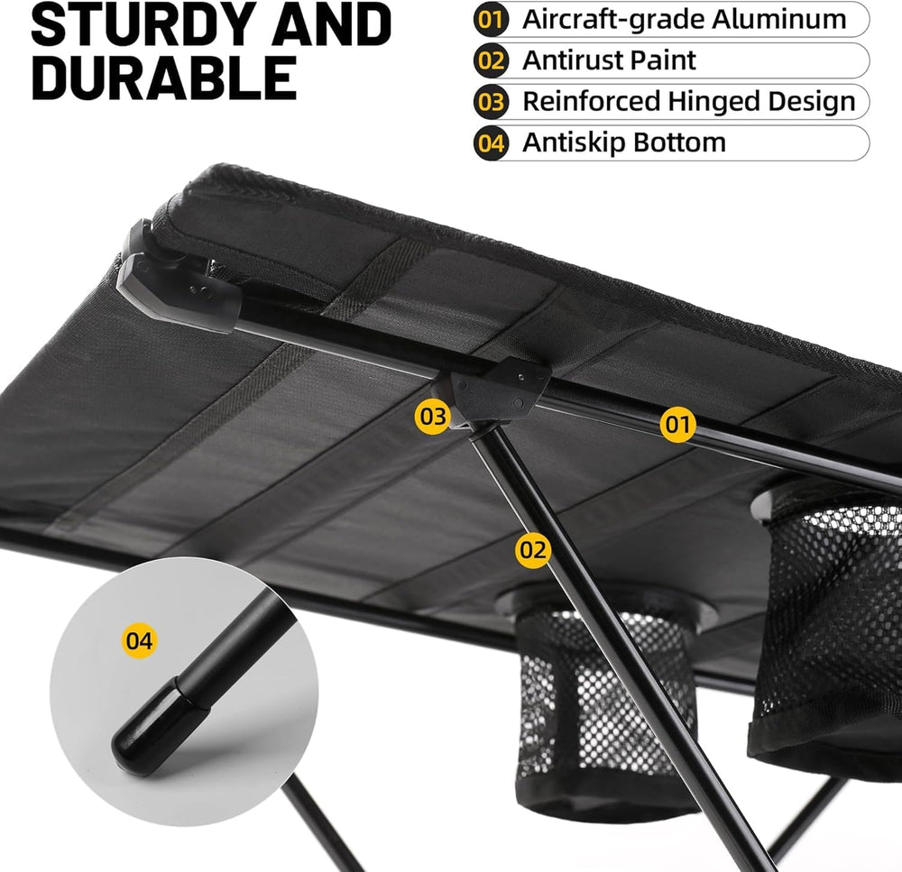 Zune Lotoo Portable Camping Side Table Folding Small Beach Table Foldable