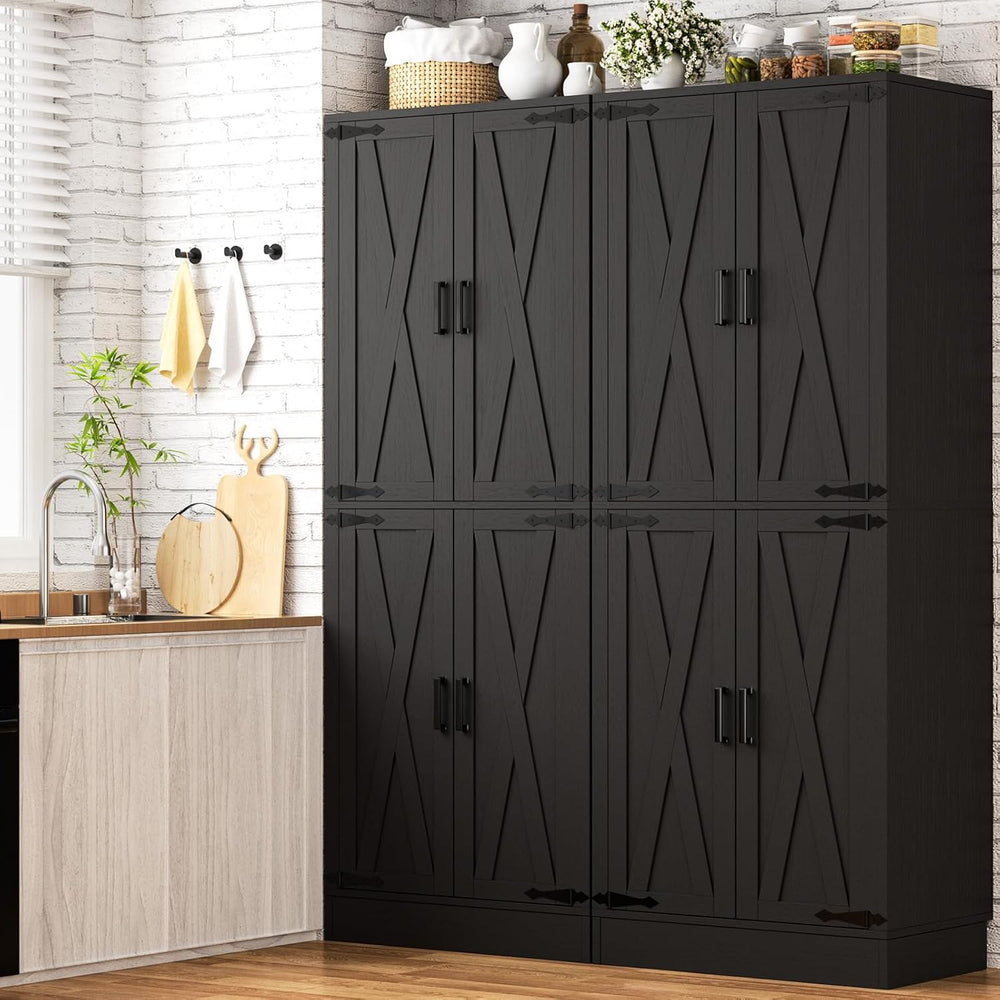 Unikito 71" Kitchen Pantry Storage Cabinet with Adjustable Shelves, Drawer
