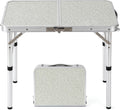 Folding Camp Table Small, 24"Lx 16"W Adjustable Height Small Folding Table