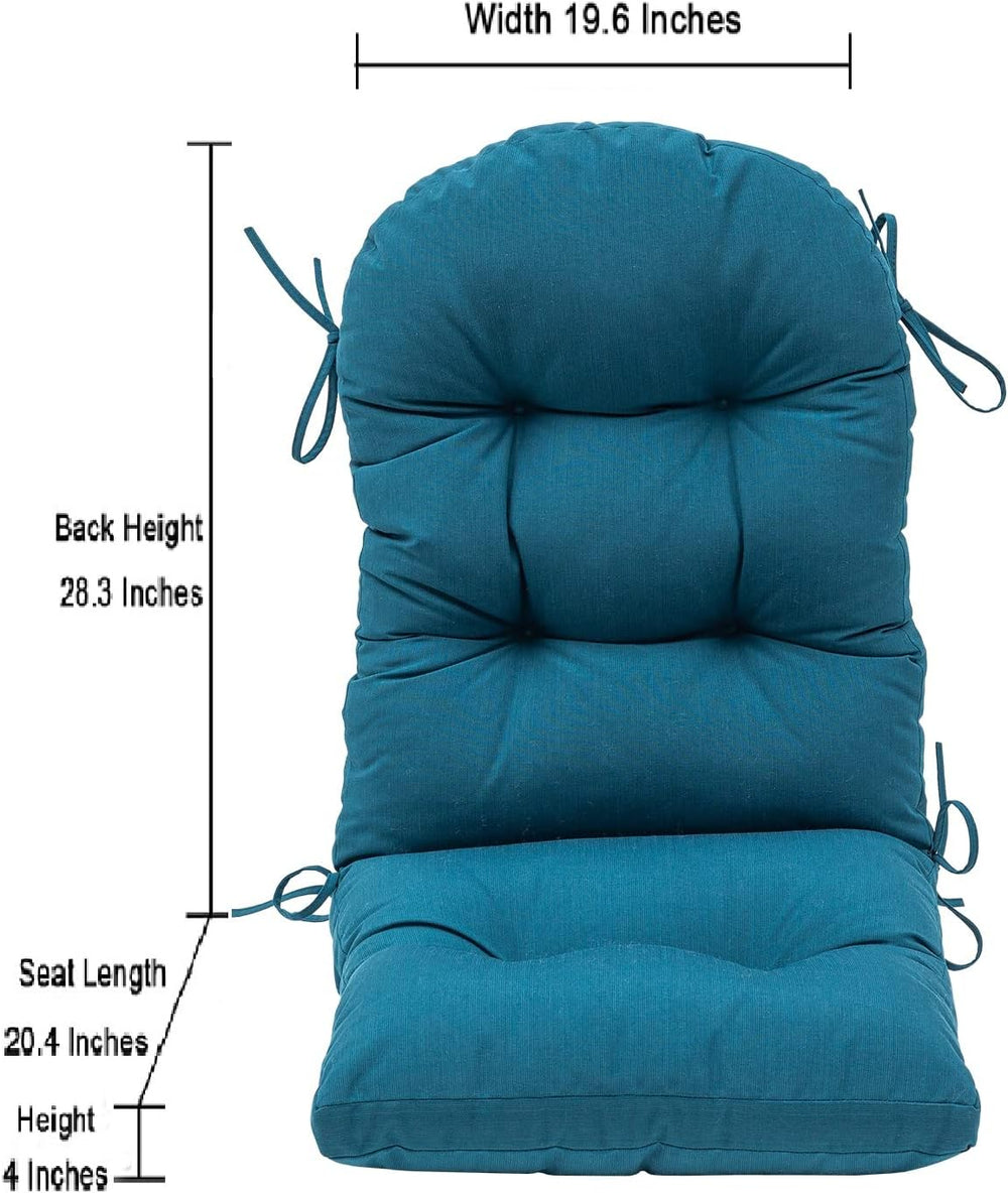 QILLOWAY Outdoor High Back Chair Cushion for Adirondack, All Weather Rocking ...