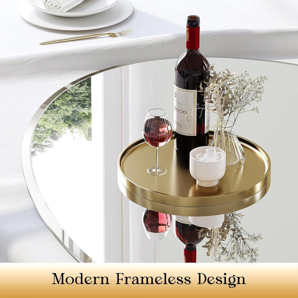 Oval Bathroom Mirror, 24"x32" Frameless Wall Mirror