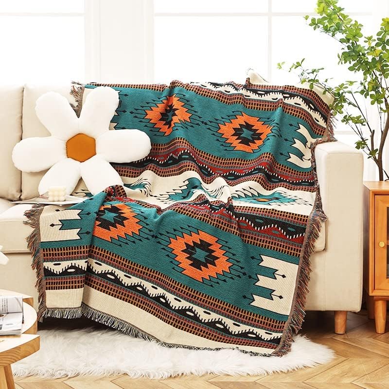 Homesy Aztec Throw Blanket Native Southwestern Bed Blankets 51"x63"...
