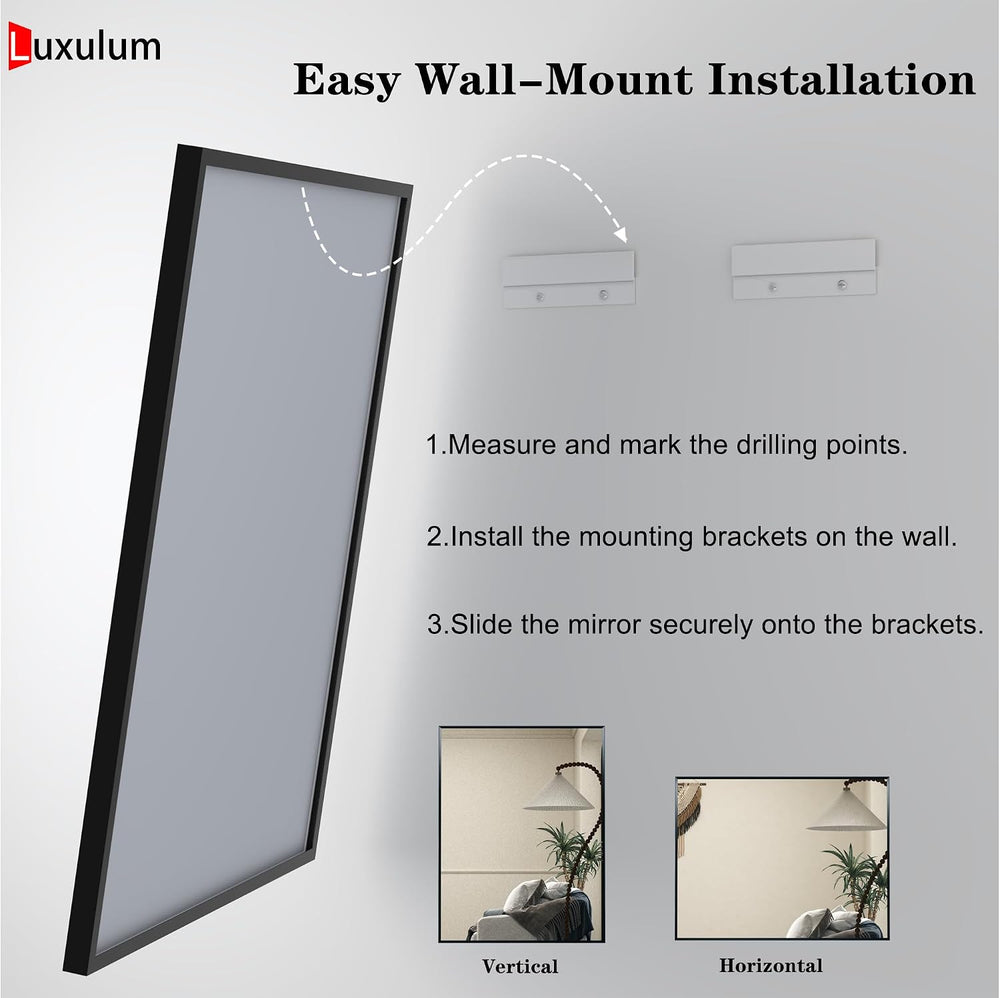 Black Framed Bathroom Mirror for Over Sink 30x30